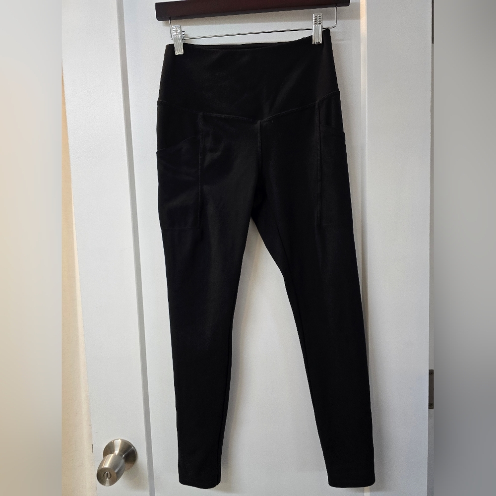 90 Degree By Reflex Black High-Waisted Pocket Leggings